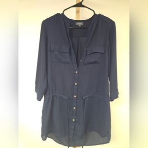 The Limited Deep Blue Button-Down Shirt